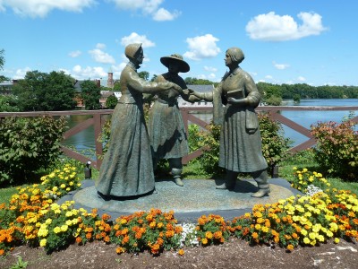 The meeting of Elizabeth Cady Stanton and Susan B. Anthony